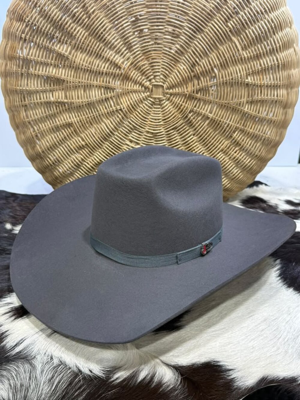 Justin Owen 2X Smoke Wool Cowboy Hat Brick Crown (7 1/2)